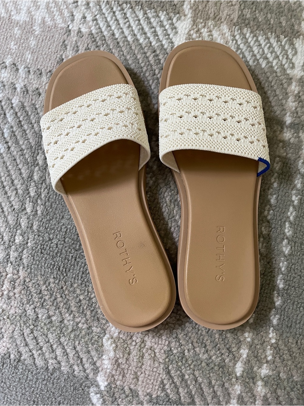 Rothy’s The Slide cream knit sandals 7.5 - Picture 7 of 7